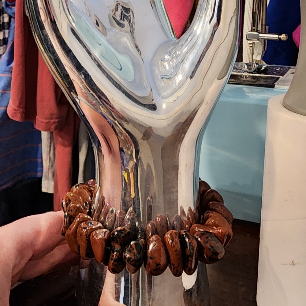 Source Unknown Brown Beaded Bracelet - image 3